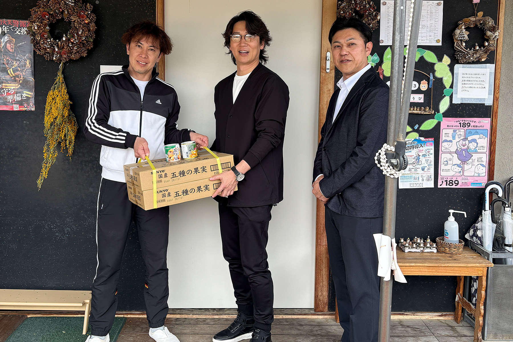 大阪府守口市にある金田幼稚園に缶詰め20ケース（480缶）を寄贈